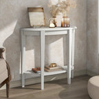 Console d'entrée décorative demi-lune marron minimaliste moderne à un seul niveau