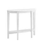 Console d'entrée décorative demi-lune marron minimaliste moderne à un seul niveau