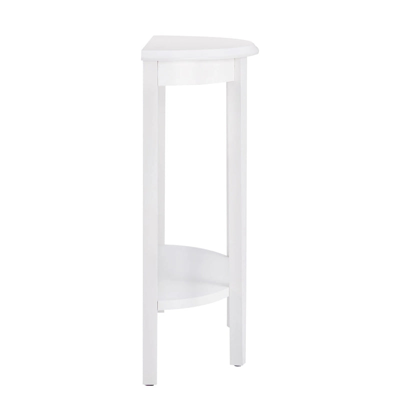 Console d'entrée décorative demi-lune marron minimaliste moderne à un seul niveau