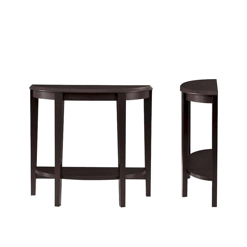 Console d'entrée décorative demi-lune marron minimaliste moderne à un seul niveau