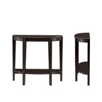 Console d'entrée décorative demi-lune marron minimaliste moderne à un seul niveau