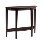 Console d'entrée décorative demi-lune marron minimaliste moderne à un seul niveau