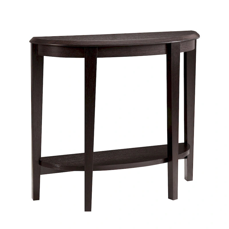 Console d'entrée décorative demi-lune marron minimaliste moderne à un seul niveau
