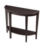 Console d'entrée décorative demi-lune marron minimaliste moderne à un seul niveau
