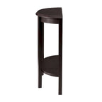 Console d'entrée décorative demi-lune marron minimaliste moderne à un seul niveau
