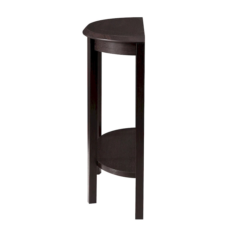 Console d'entrée décorative demi-lune marron minimaliste moderne à un seul niveau