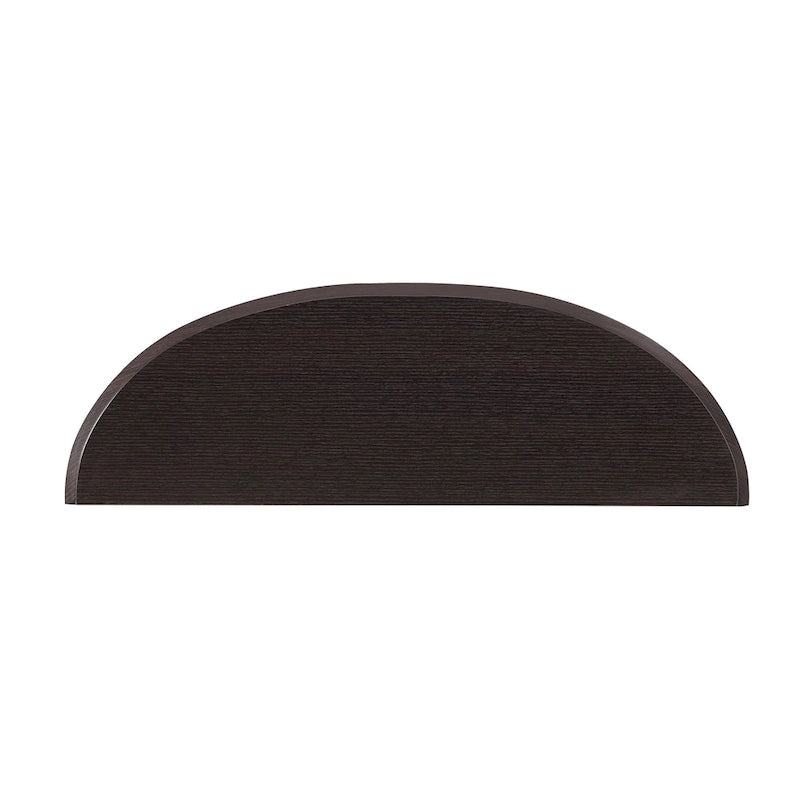 Console d'entrée décorative demi-lune marron minimaliste moderne à un seul niveau