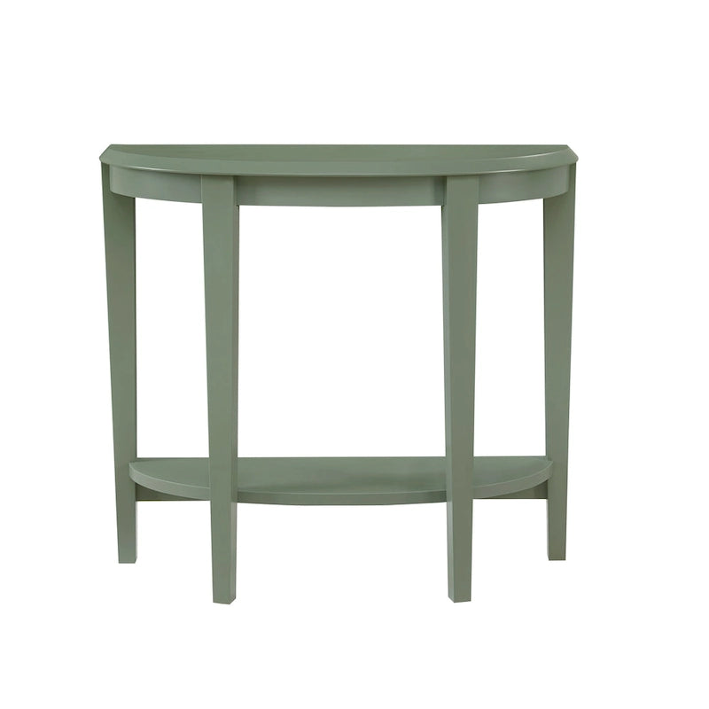 Console d'entrée décorative demi-lune marron minimaliste moderne à un seul niveau