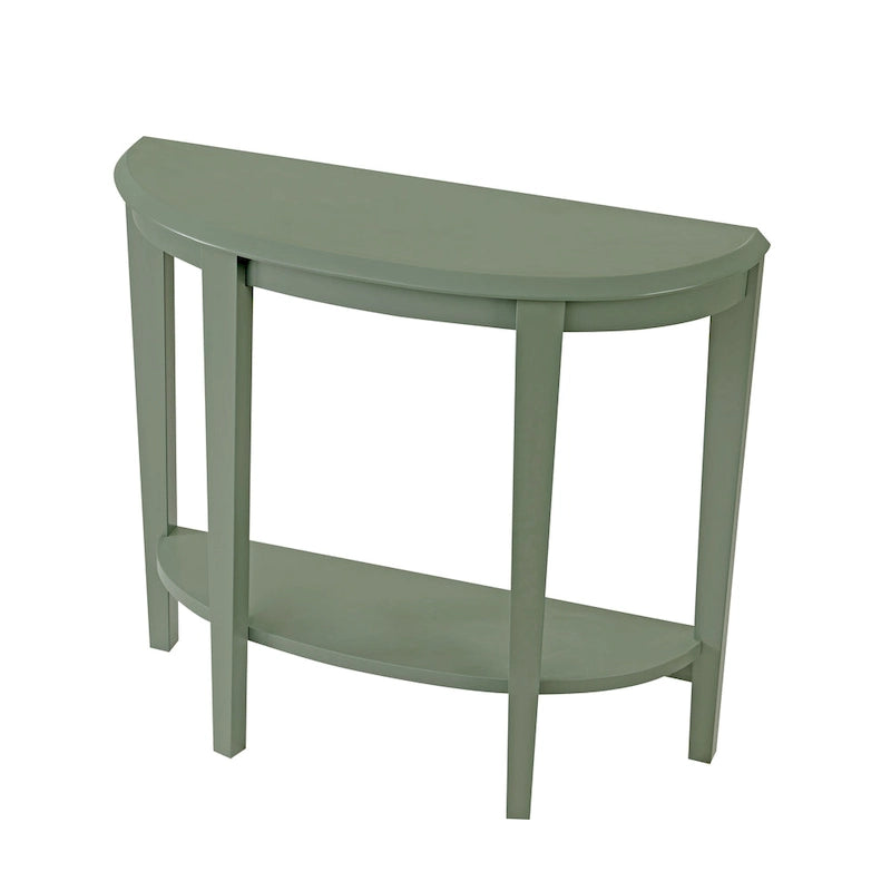Console d'entrée décorative demi-lune marron minimaliste moderne à un seul niveau