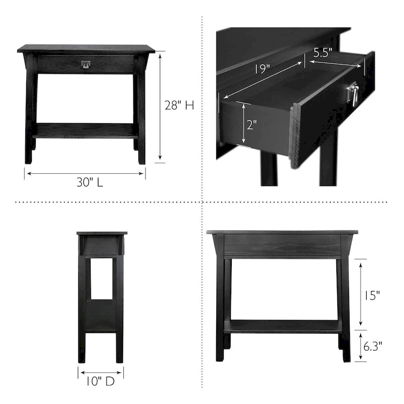 Mission Console Table for Entryway