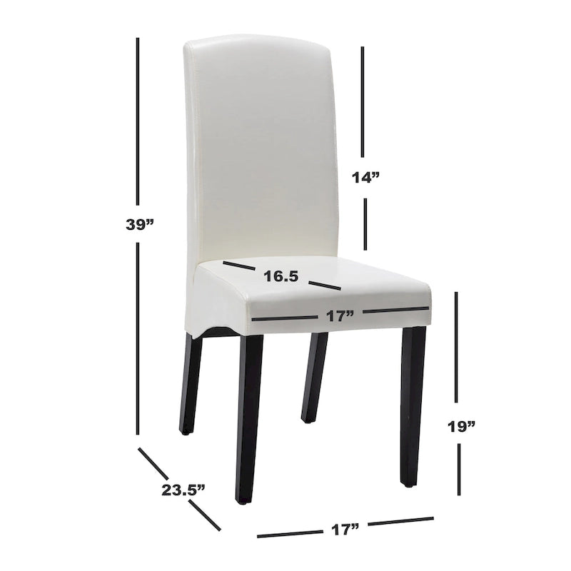 Chaise de salle à manger moderne en similicuir