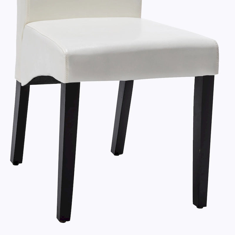 Chaise de salle à manger moderne en similicuir