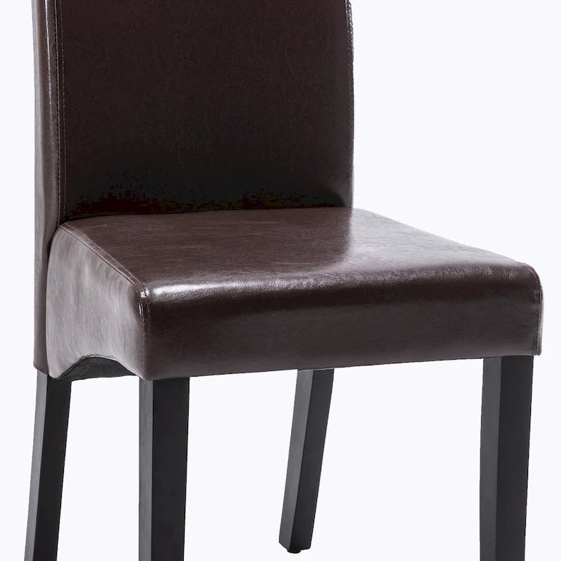 Chaise de salle à manger moderne en similicuir