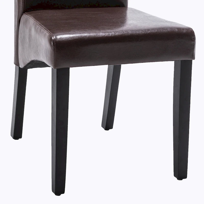 Chaise de salle à manger moderne en similicuir