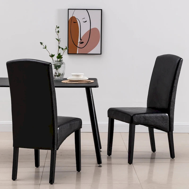 Chaise de salle à manger moderne en similicuir