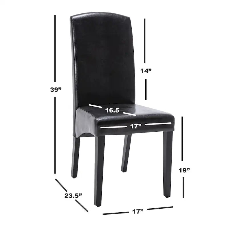 Chaise de salle à manger moderne en similicuir