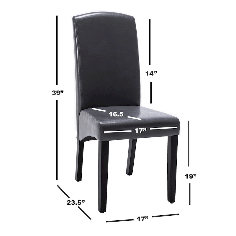 Chaise de salle à manger moderne en similicuir