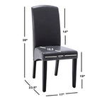 Chaise de salle à manger moderne en similicuir