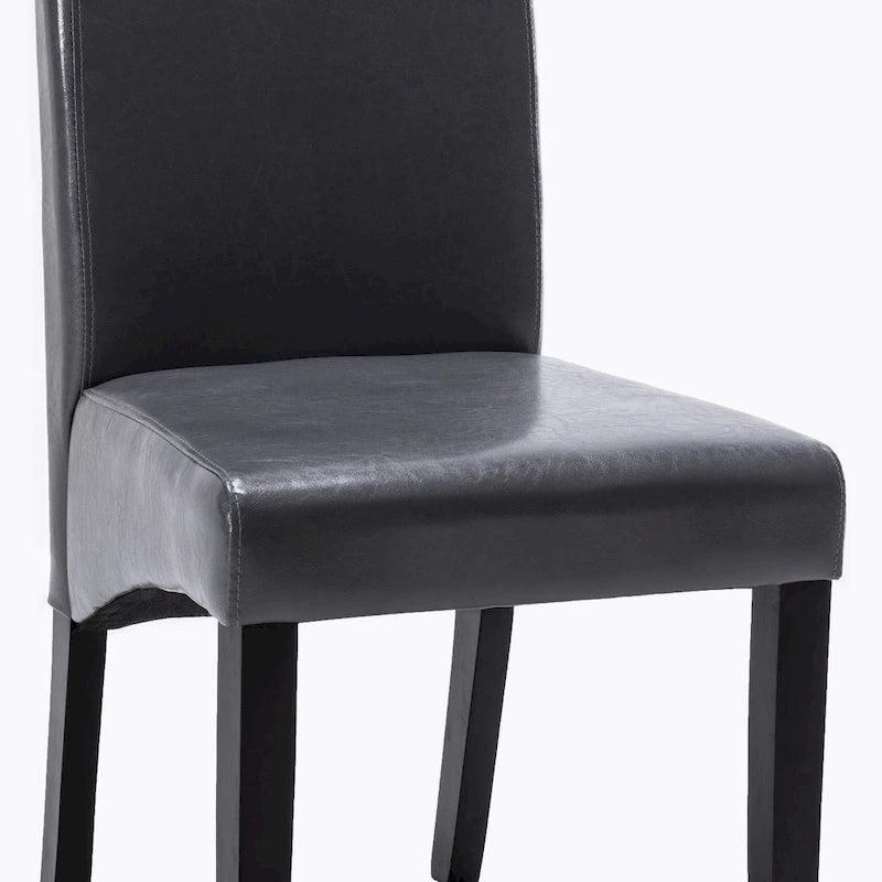 Chaise de salle à manger moderne en similicuir