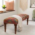 Banc en jute rembourré style sud-ouest
