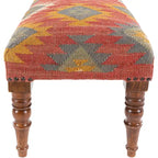 Banc en jute rembourré style sud-ouest