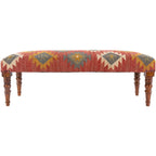 Banc en jute rembourré style sud-ouest