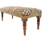 Banc en jute rembourré style sud-ouest