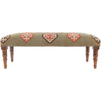 Banc en jute rembourré style sud-ouest