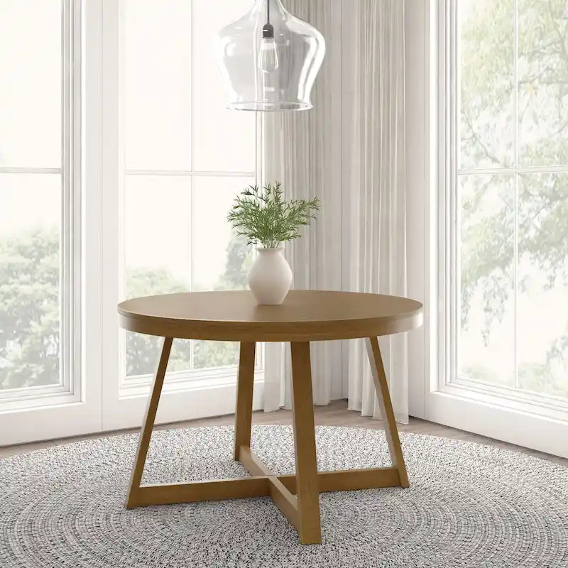 Classic Solid Wood Round Dining Table - 47