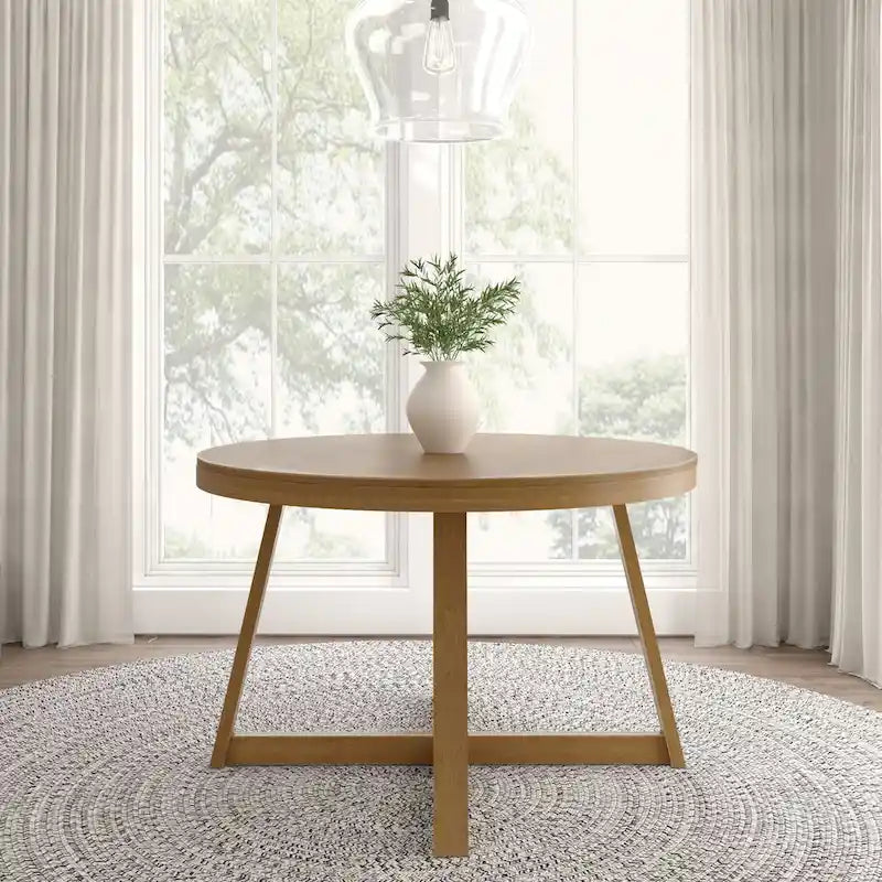 Classic Solid Wood Round Dining Table - 47
