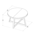 Classic Solid Wood Round Dining Table - 47