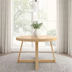 Classic Solid Wood Round Dining Table - 47