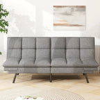 Canapé-lit futon, canapé convertible pliable en mousse à mémoire de forme avec accoudoirs réglables pour petits espaces