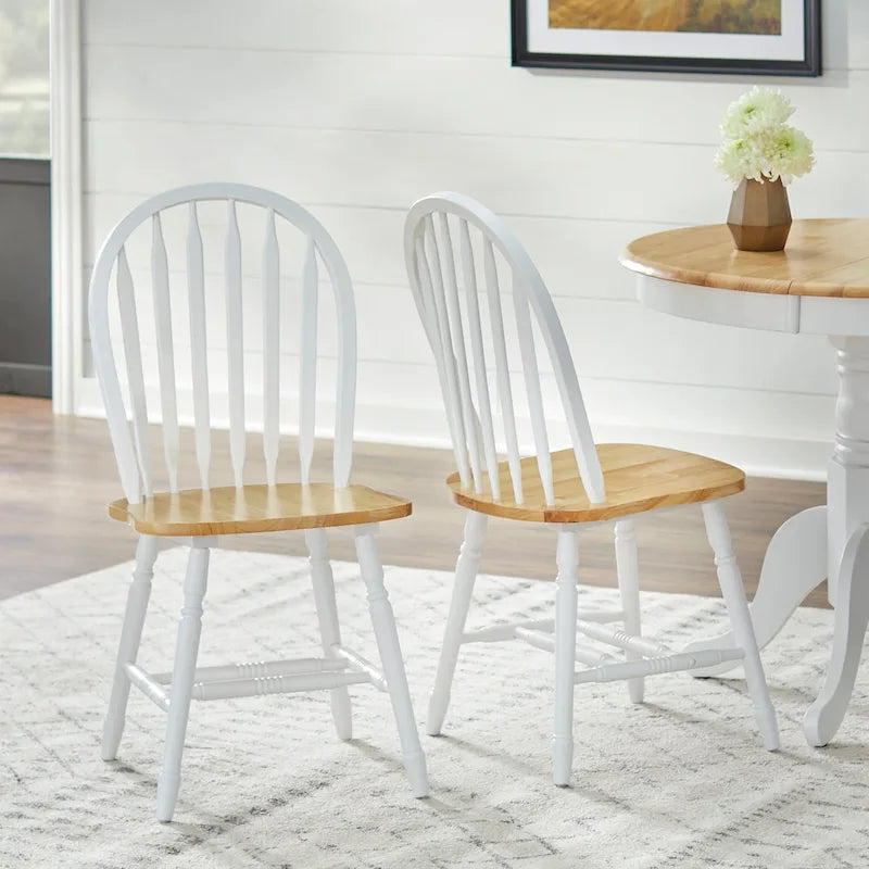 Solid Wood Spindle Dining Chairs (Set of 2)