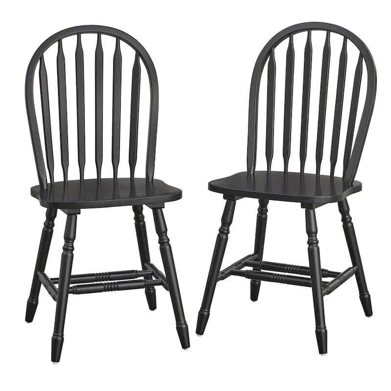 Chaises de salle à manger à barreaux en bois massif
