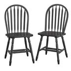 Chaises de salle à manger à barreaux en bois massif