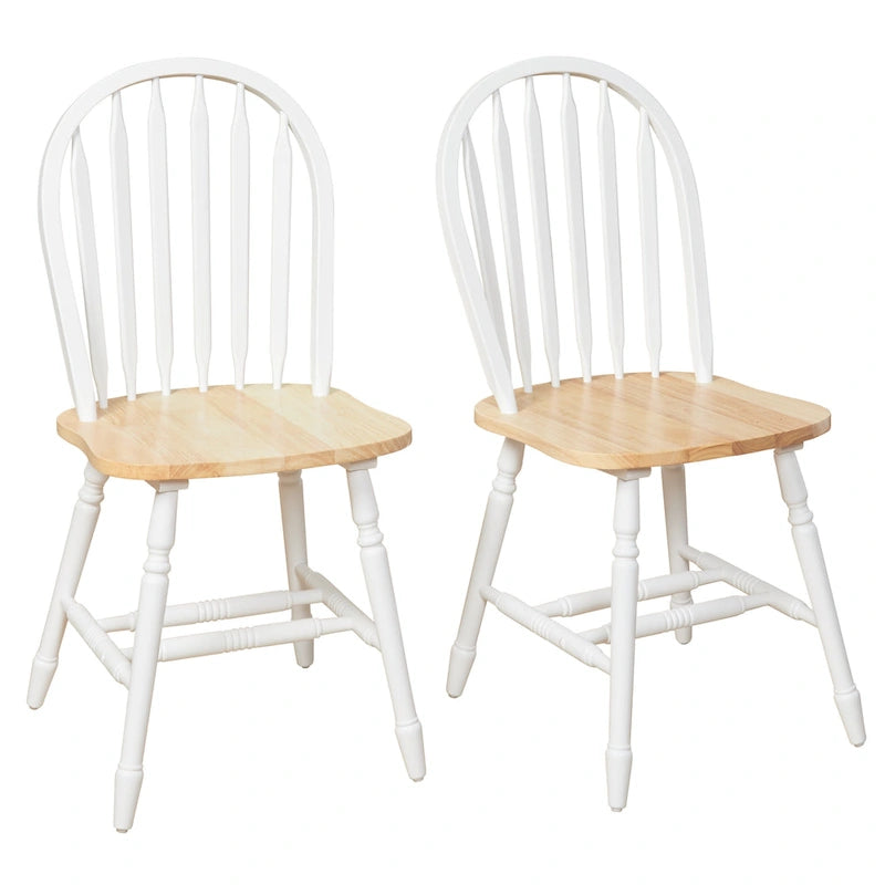 Chaises de salle à manger à barreaux en bois massif