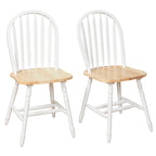 Chaises de salle à manger à barreaux en bois massif