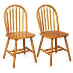 Chaises de salle à manger à barreaux en bois massif