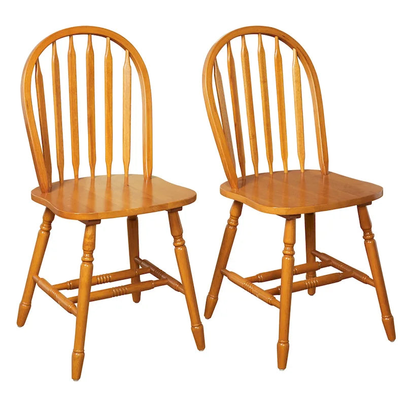 Chaises de salle à manger à barreaux en bois massif