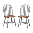 Chaises de salle à manger à barreaux en bois massif
