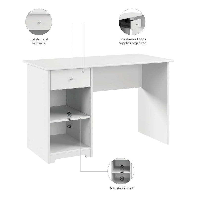 Bureau d'ordinateur de 122 cm avec rangement