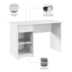 Bureau d'ordinateur de 122 cm avec rangement