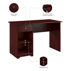 Bureau d'ordinateur de 122 cm avec rangement