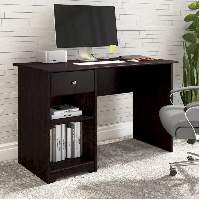 Bureau d'ordinateur de 122 cm avec rangement