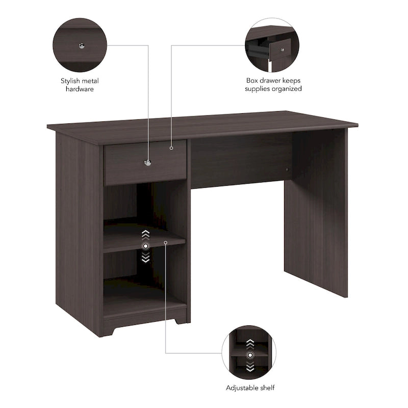 Bureau d'ordinateur de 122 cm avec rangement