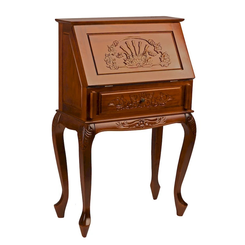 Secrétaire en bois sculpté Windsor