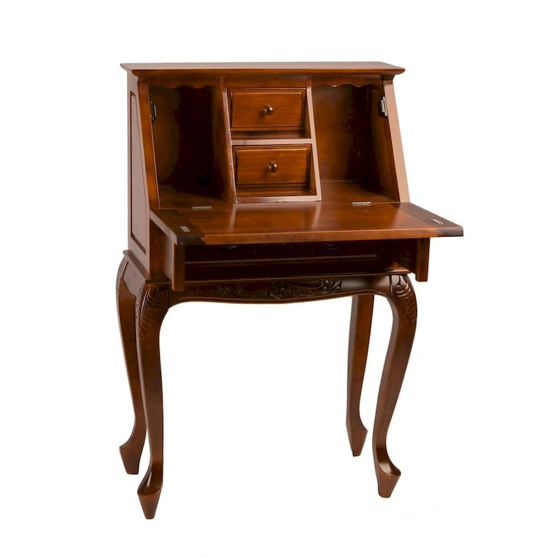 Windsor Carved Wood Secretary Desk