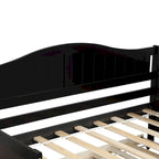 Lit de repos double en bois avec lit gigogne