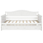 Lit de repos double en bois avec lit gigogne